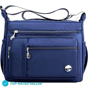 Brand New MINTEGRA Crossbody Blue Pockets Roomy